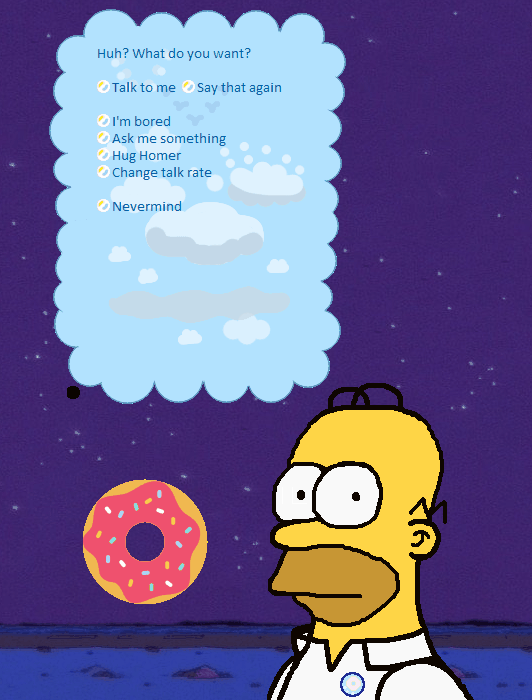Homer trying to suggest something for you to do