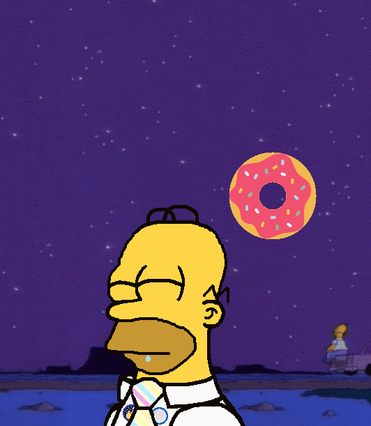 Petting Homer while asleep