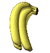 Bananas spinning around