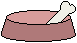 Pink food bowl