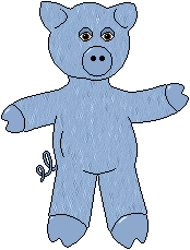 Cloudy the Blue piggy