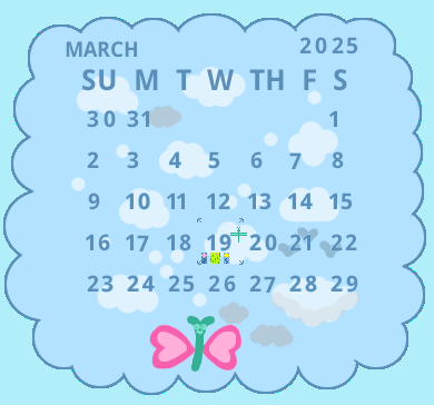Picture of my Sky Calendar